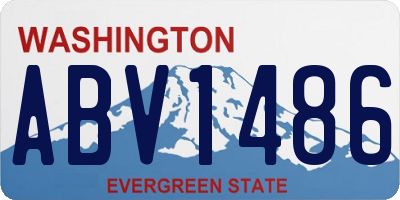 WA license plate ABV1486