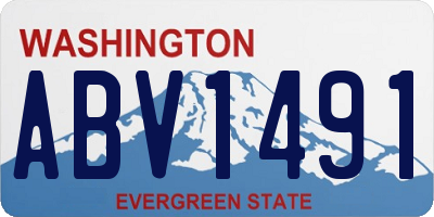 WA license plate ABV1491
