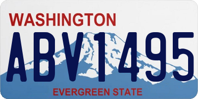 WA license plate ABV1495
