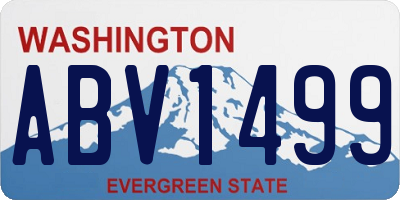 WA license plate ABV1499
