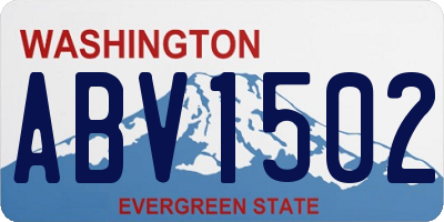 WA license plate ABV1502