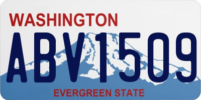 WA license plate ABV1509