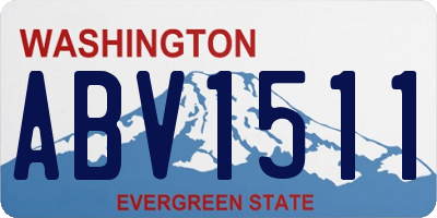WA license plate ABV1511