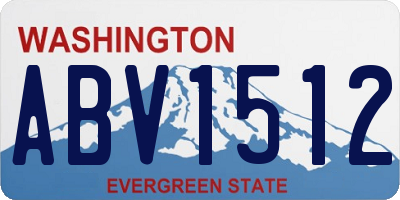 WA license plate ABV1512
