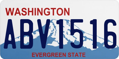 WA license plate ABV1516