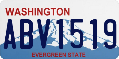 WA license plate ABV1519