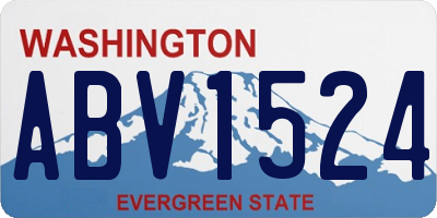 WA license plate ABV1524