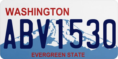 WA license plate ABV1530