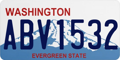 WA license plate ABV1532