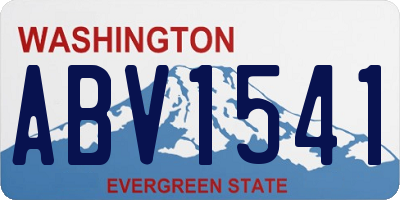 WA license plate ABV1541