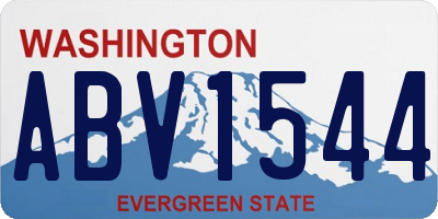 WA license plate ABV1544