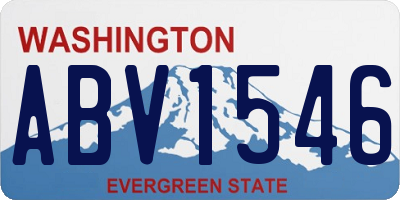 WA license plate ABV1546