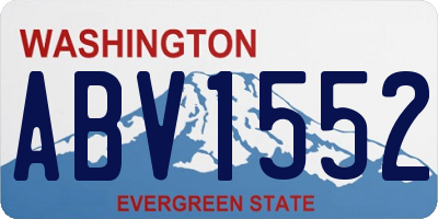 WA license plate ABV1552