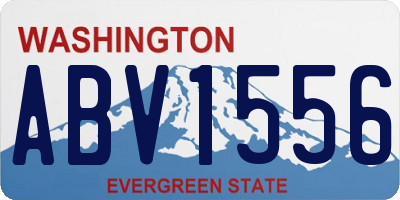 WA license plate ABV1556