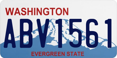 WA license plate ABV1561