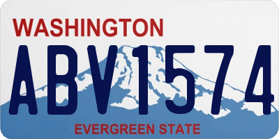 WA license plate ABV1574