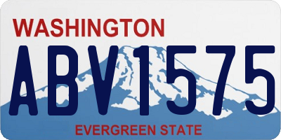 WA license plate ABV1575