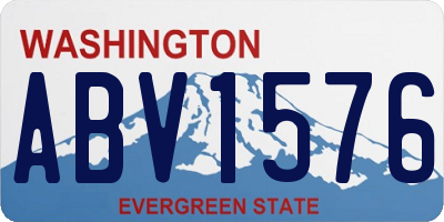 WA license plate ABV1576