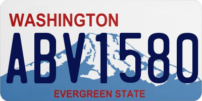 WA license plate ABV1580