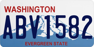 WA license plate ABV1582
