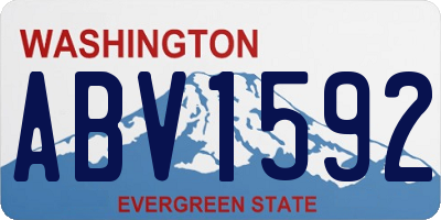 WA license plate ABV1592