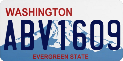 WA license plate ABV1609