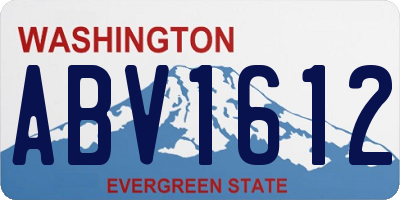 WA license plate ABV1612