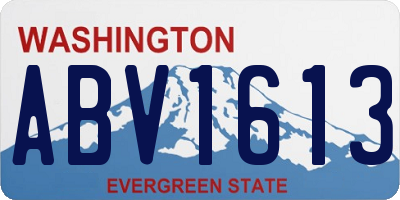 WA license plate ABV1613