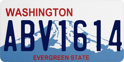 WA license plate ABV1614