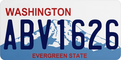 WA license plate ABV1626