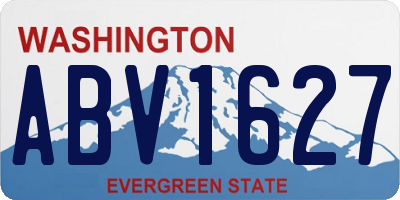 WA license plate ABV1627