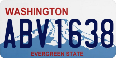 WA license plate ABV1638