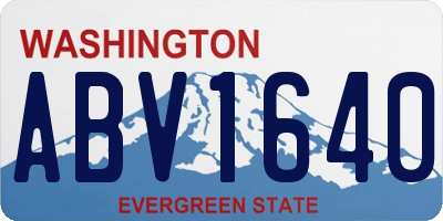 WA license plate ABV1640