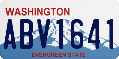 WA license plate ABV1641