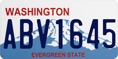 WA license plate ABV1645