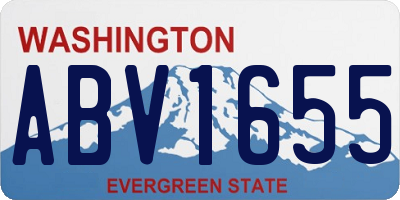 WA license plate ABV1655