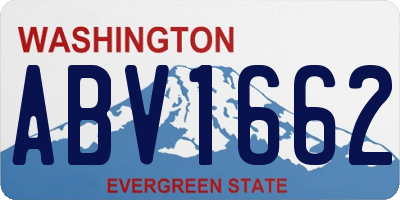 WA license plate ABV1662