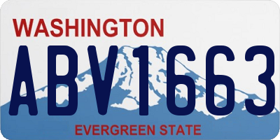 WA license plate ABV1663