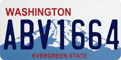 WA license plate ABV1664