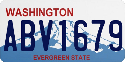 WA license plate ABV1679