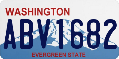 WA license plate ABV1682