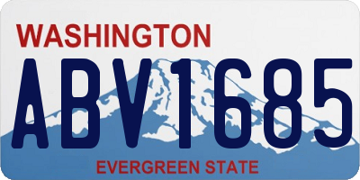 WA license plate ABV1685