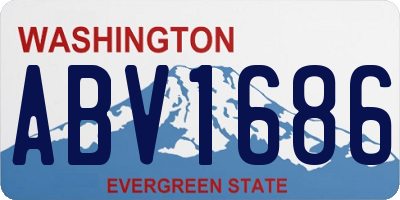 WA license plate ABV1686