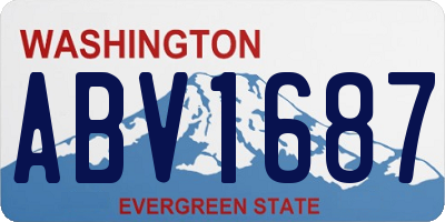 WA license plate ABV1687