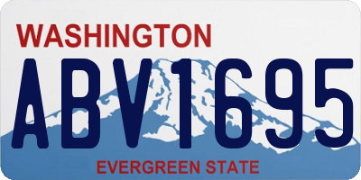 WA license plate ABV1695