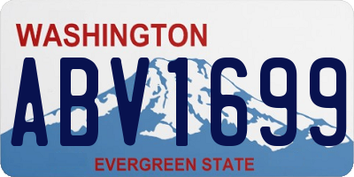 WA license plate ABV1699