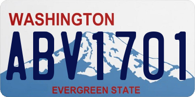 WA license plate ABV1701