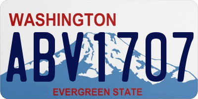 WA license plate ABV1707