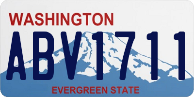 WA license plate ABV1711