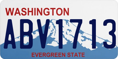WA license plate ABV1713